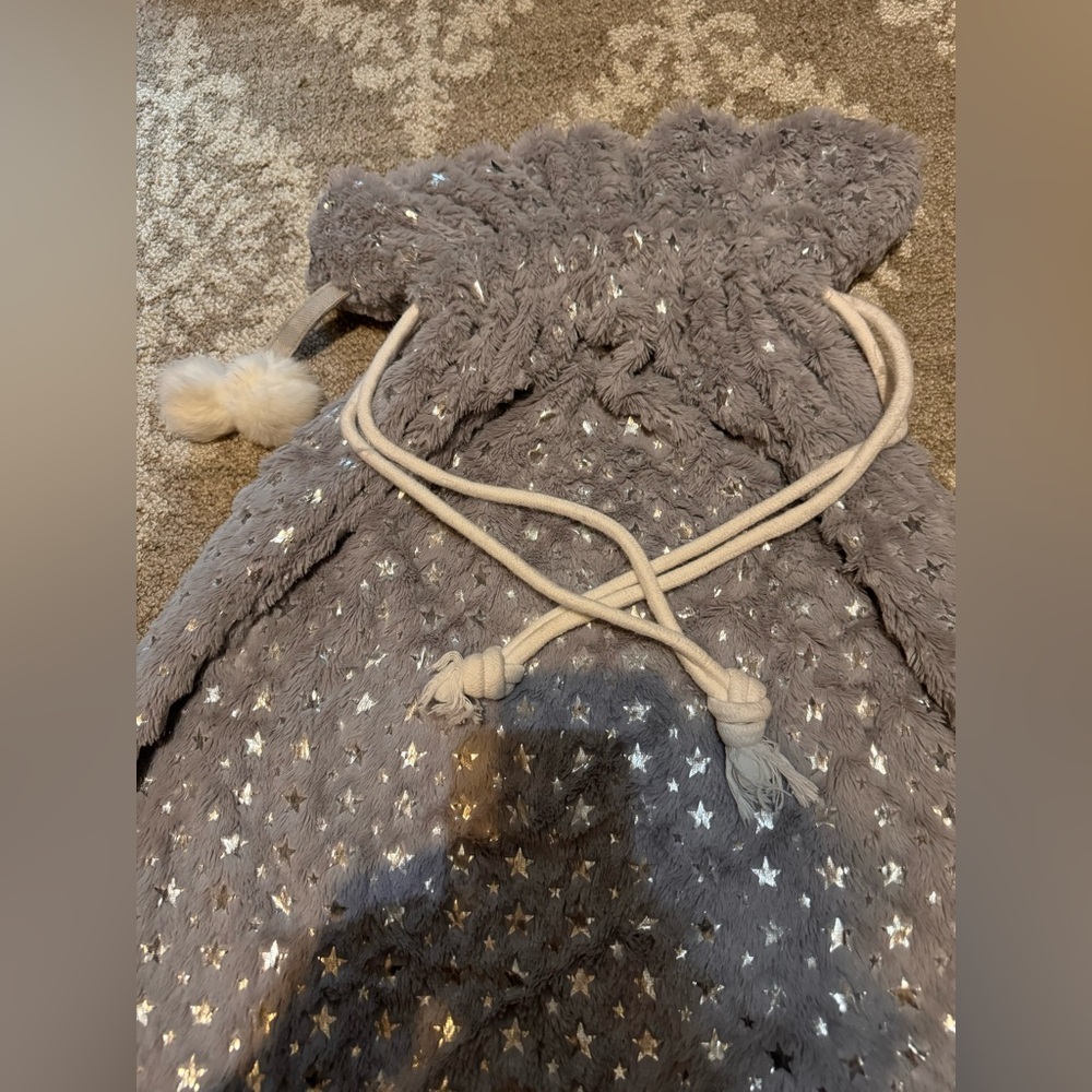 3/$20gray Star Patterned Drawstring Bag - image 5